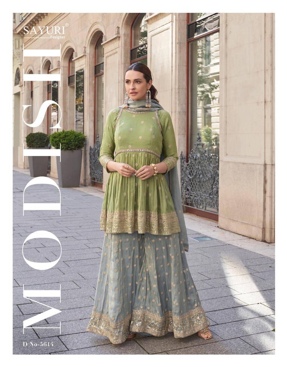 ZARA Nx by SAYURI DESIGNER 5614 To 5614 series Designer Festive Colorful Party Wear & Occasional Wear PREMIUM REAL SIMAR Stitched Dresses At Wholesale Price